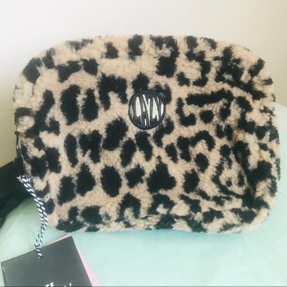 New Lazy Oaf Leopard Fleece Bum Bag - Picture 3 of 5